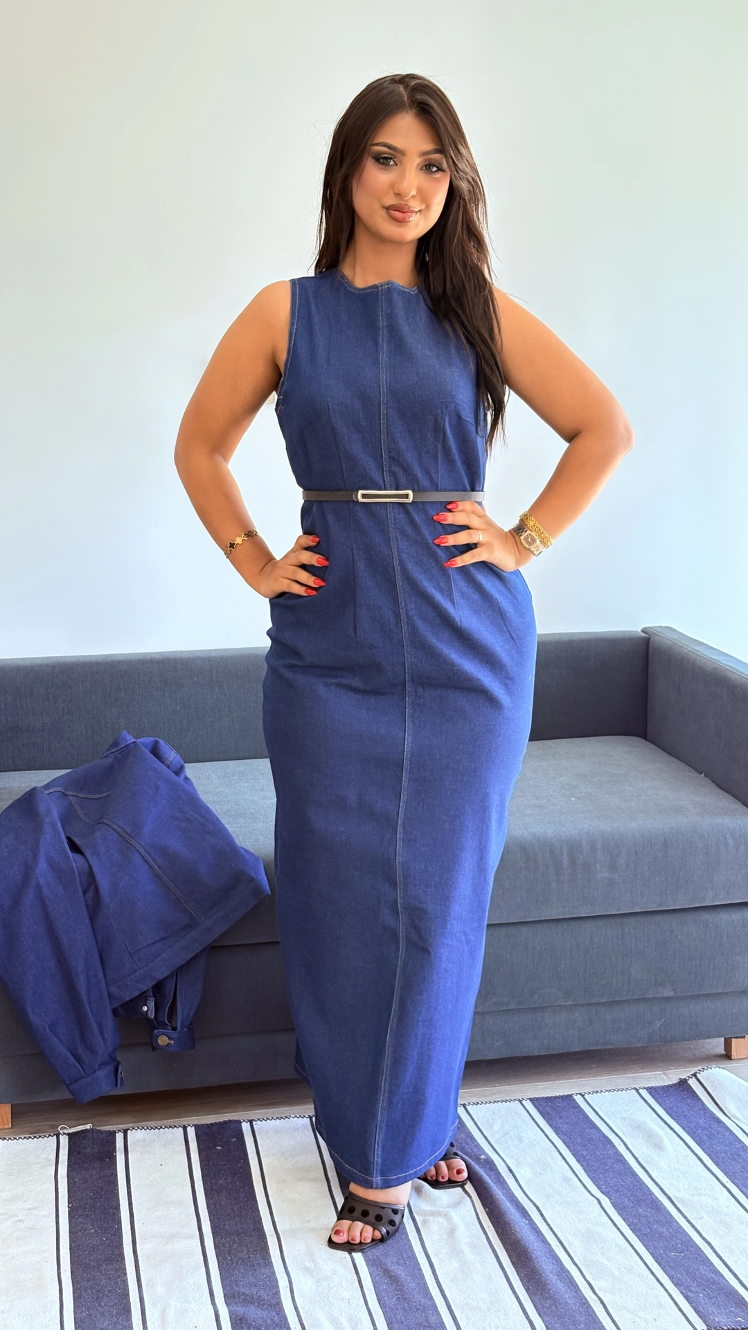 LA ROBE EN DENIM YARA - الصورة 3