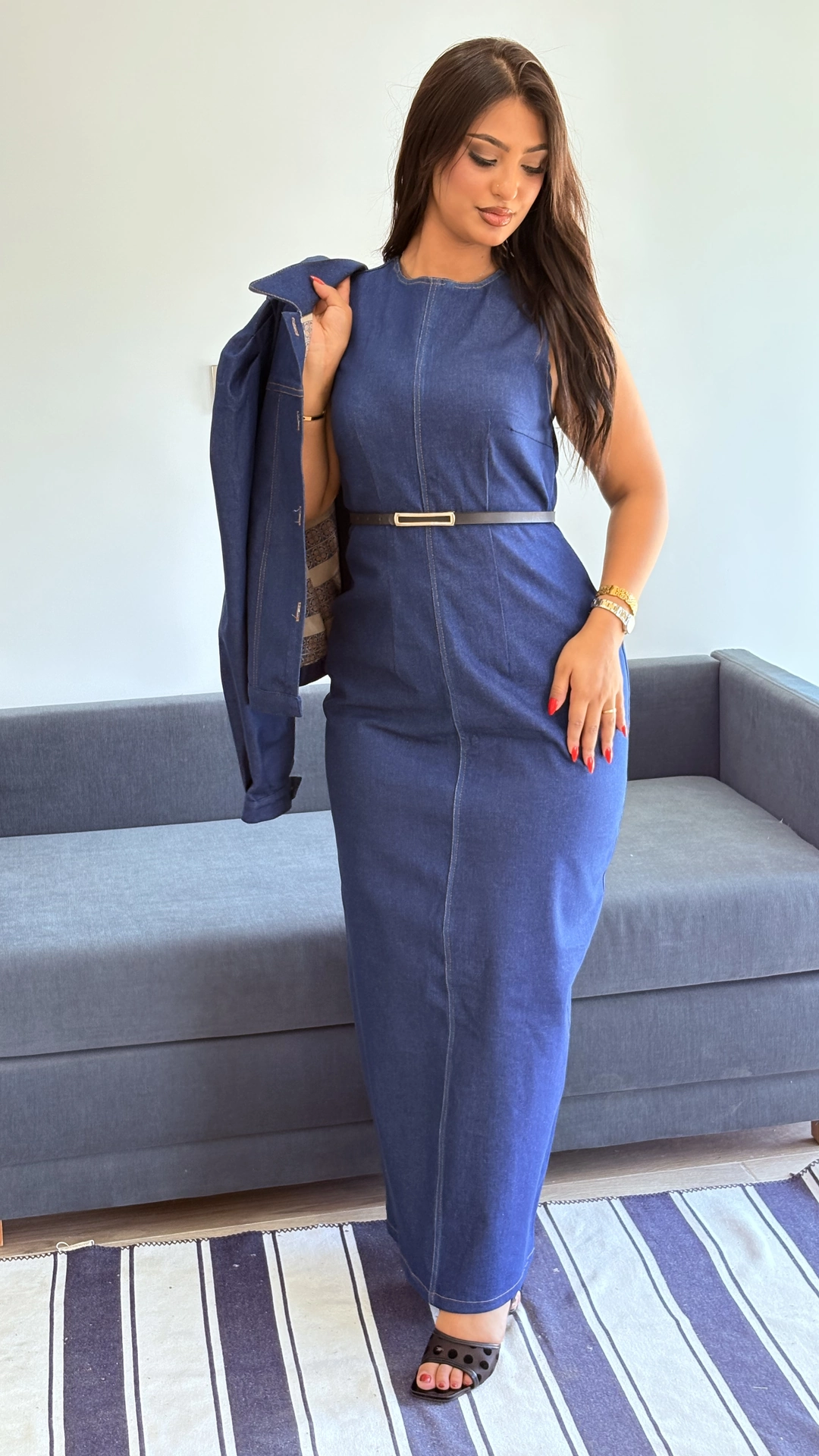 LA ROBE EN DENIM YARA - الصورة 7